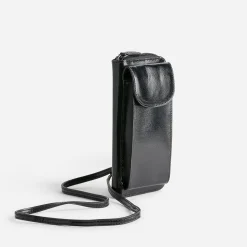 Pochette-téléphone TEXTO noir glacé
