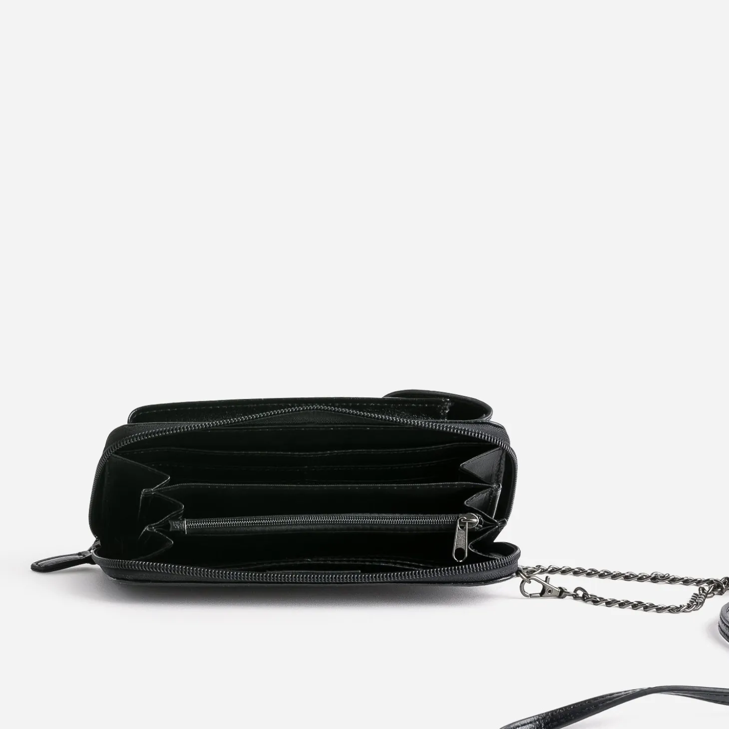 Pochette-téléphone TEXTO noir glacé