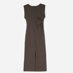 Robe-tube longue TEXTO chocolat