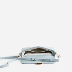 Sac à main baby blue métalleries dorées