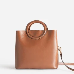 Sac à main camel trois compartiments