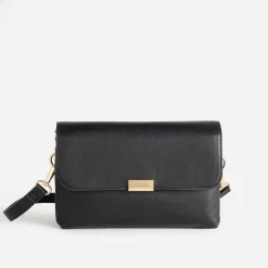 Sac à main noir double compartiment zippé