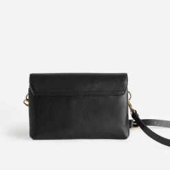 Sac à main noir double compartiment zippé