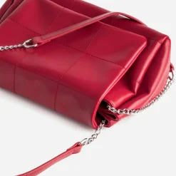 Sac à main rouge matelassé