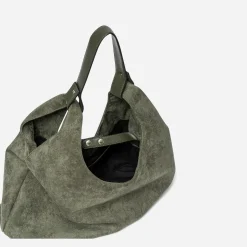 Sac à main TEXTO kaki suédé