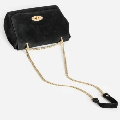 Sac à main TEXTO noir cuir velours