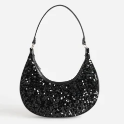 Sac à main TEXTO noir sequins