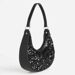 Sac à main TEXTO noir sequins