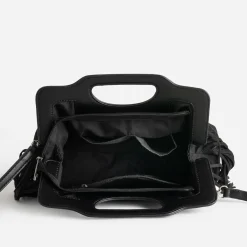 Sac à main TEXTO noir suédé à franges