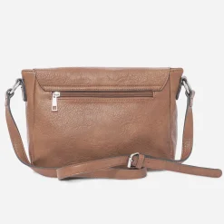 Sac bandoulière cognac à double boucle