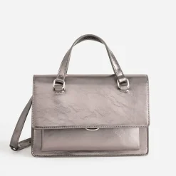 Sac bandoulière gris foncé métallisé