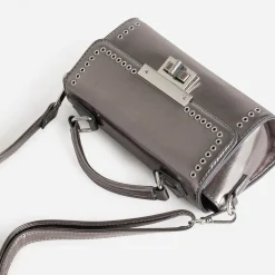 Sac bandoulière gun métallisé métalleries gris argenté