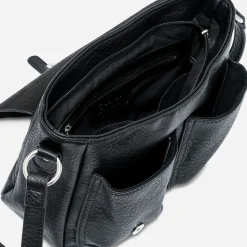 Sac bandoulière noir à double boucle