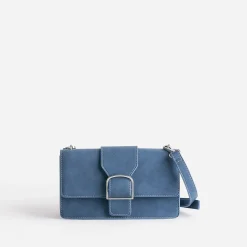 Sac bleu suédé