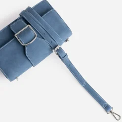 Sac bleu suédé