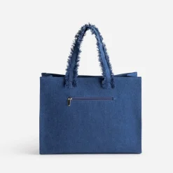 Sac cabas bleu esprit denim