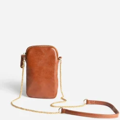 Sac cognac pour téléphone portable