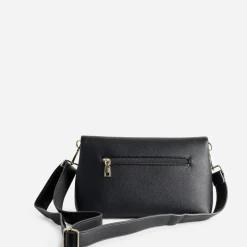 Sac noir rabat zippé