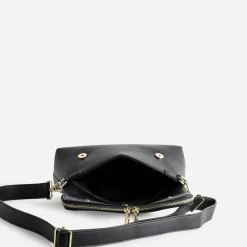 Sac noir rabat zippé