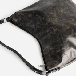 Sac TEXTO noir effet patchwork