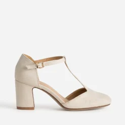 Salomé écru suédé à talon
