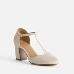 Salomé écru suédé à talon