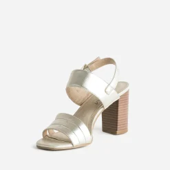 Sandale à talon CAPRICE dorée en cuir