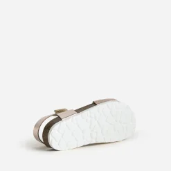 Sandale anatomique BUGGY rose cuivrée cuir