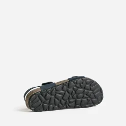 Sandale anatomique BUGGY marine cuir