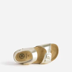 Sandale anatomique BUGGY dorée en cuir