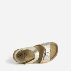 Sandale anatomique BUGGY dorée en cuir