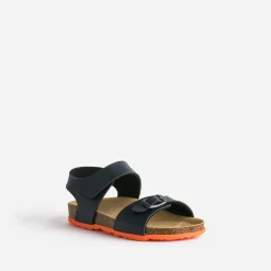 Sandale anatomique marine semelle orange