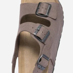 Sandale anatomique marron en cuir