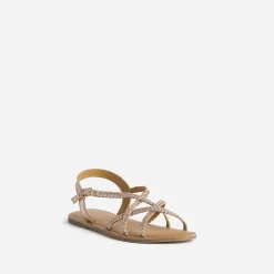 Sandale BUGGY cuivrée cuir tressé