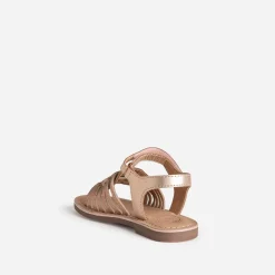 Sandale BUGGY cuivrée cuir avec tressage