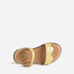 Sandale BUGGY jaune en cuir verni