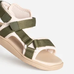Sandale BUGGY kaki à scratchs