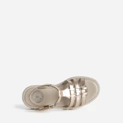 Sandale BUGGY rose cuivré semelle crantée