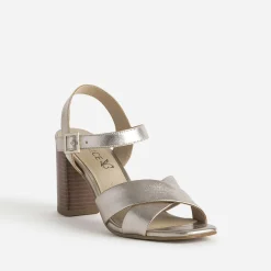 Sandale CAPRICE dorée cuir à talon haut