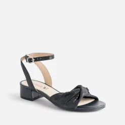 Sandale CAPRICE marine cuir effet python verni