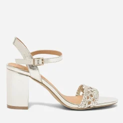 Sandale dorée à talon