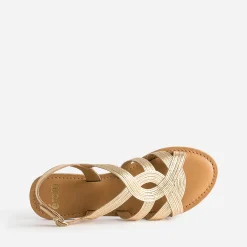 Sandale dorée avec entrelacs