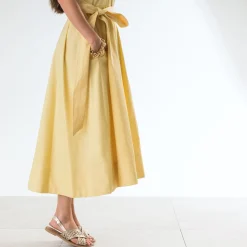 Sandale dorée cuir tressé