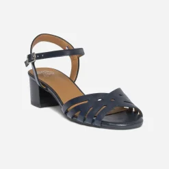 Sandale ERAM FLEX bleu marine en cuir