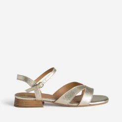 Sandale ERAM FLEX dorée cuir petit talon