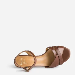 Sandale ERAM FLEX marron en cuir