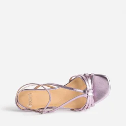 Sandale lilas métallisée