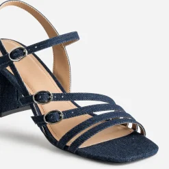 Sandale marine en jean