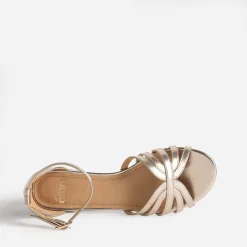 Sandale or à multibrides