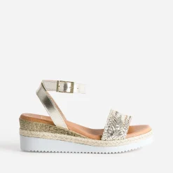 Sandale or en cuir éco-conçu